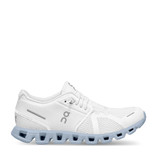 On Running Cloud 5 White Chambray Womens side view - Hanig's Footwear