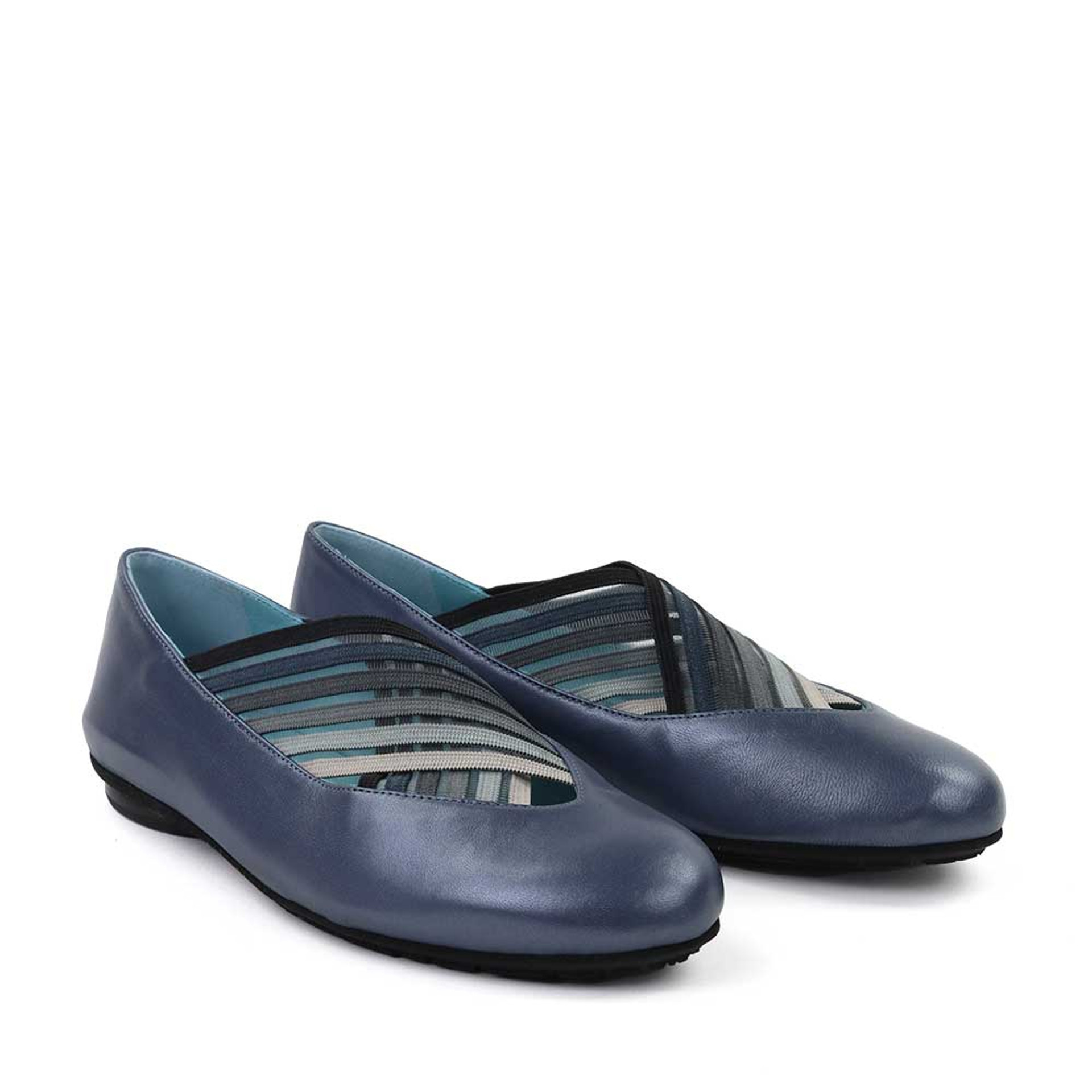 Thierry Rabotin Gragas Blue Taffetas Flat | Hanigs Footwear
