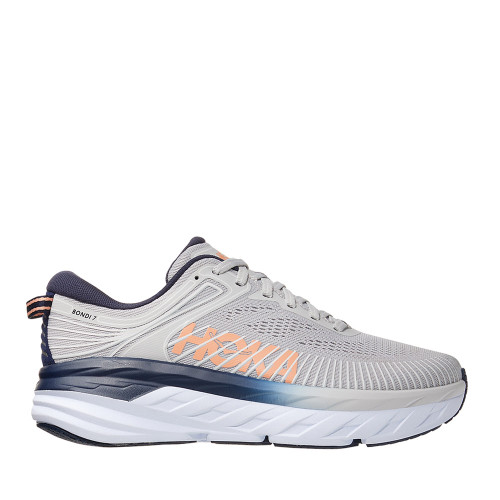 Hoka One One Bondi 7 Lunar Rock Womens side view - Hanig's Footwear