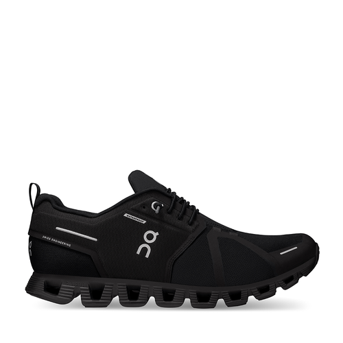 On Cloud 5 Waterproof All Black Mens side view - Hanig's Footwear