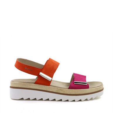 Mephisto Dominica Fuschia Orange Sandal | Hanig's Footwear