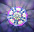 Kaleidoscope - Moonlight in Cobalt Blue Stained Glass by Sue Rioux Designs