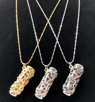 Kaleidoscope Necklaces in Gold, Shiny Silver and Antique Silver Tone