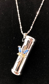 Kaleidoscope Butterfly Necklace with Blue and Yellow Swarovski Crystals