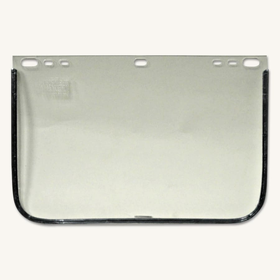 VISOR, CLEAR, ALUMINUM BOUND, 8 IN X 12 IN, FOR JACKSON SAFETY HEAD GEAR/CAP ADAPTORS