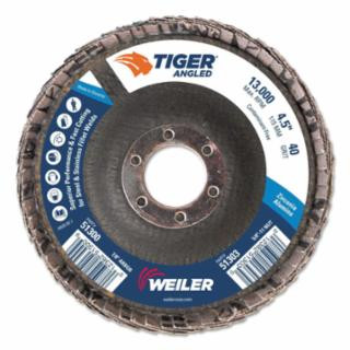 WEILER WEI-31357 5" Wolverine Abrasive Flap Disc, Angled, Phenolic Backing, 60Z, 7/8" Hole - View #8