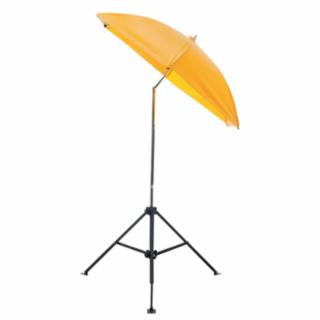 HEAVY-DUTY CONSTRUCTION UMBRELLA, 7 FT, YELLOW, VINYL, INCLUDES