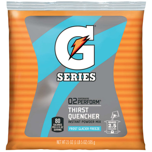 BUY G SERIES 02 PERFORM THIRST QUENCHER INSTANT POWDER, 21 OZ, POUCH, 2.5 GAL YIELD, GLACIER FREEZE now and SAVE!