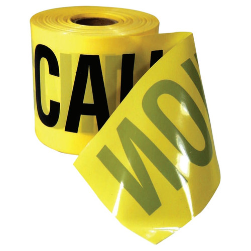 BUY SAFETY BARRICADE TAPE, 3 IN X 200 FT, CAUTION, YELLOW now and SAVE!