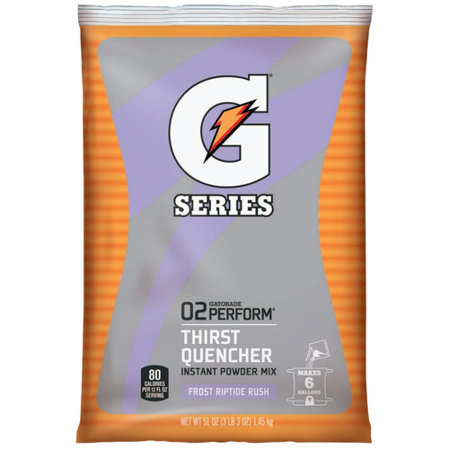 BUY G SERIES 02 PERFORM THIRST QUENCHER INSTANT POWDER, 51 OZ, POUCH, 6 GAL YIELD, FROST RIPTIDE RUSH now and SAVE!