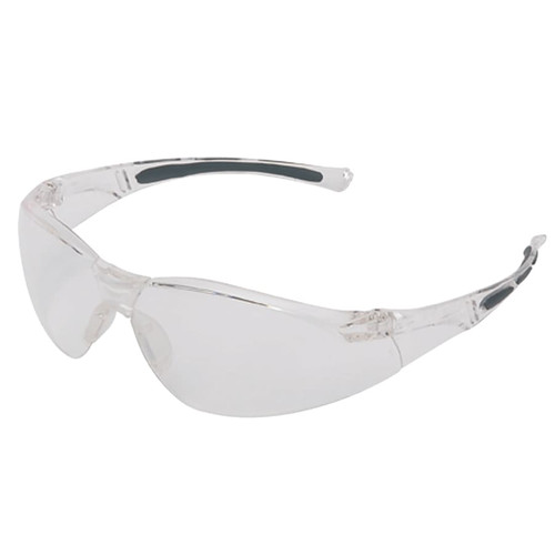 BUY A800 SERIES SAFETY GLASSES, CLEAR LENS, POLYCARBONATE, HARD COAT, CLEAR FRAME now and SAVE!