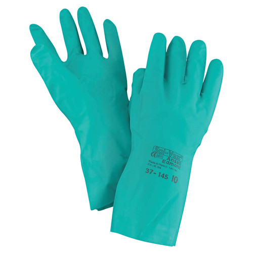 Buy ALPHATEC SOLVEX NITRILE GLOVES, GAUNTLET CUFF, UNLINED, SIZE 10, GREEN, 11 MIL now and SAVE!
