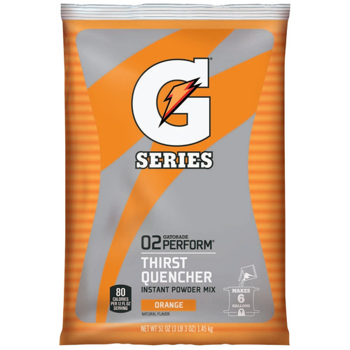 BUY G SERIES 02 PERFORM THIRST QUENCHER INSTANT POWDER, 51 OZ, POUCH, 6 GAL YIELD, ORANGE now and SAVE!