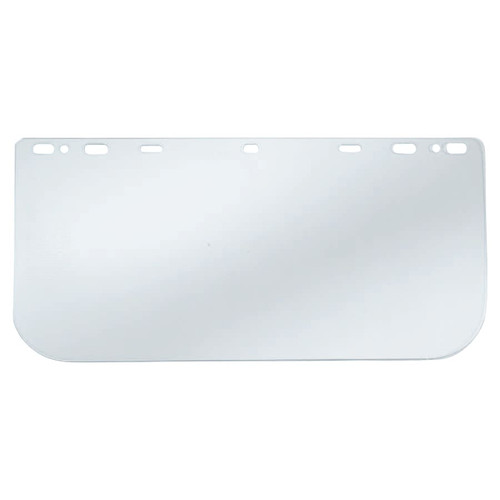 BUY UNIVERSAL FACESHIELD, UNCOATED, CLEAR, POLYCARBONATE, 16 IN L X 8 IN now and SAVE!