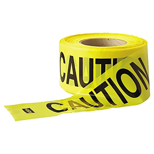 BUY ECONOMY BARRIER TAPE, 3 IN X 1000 FT, YELLOW, CAUTION now and SAVE!