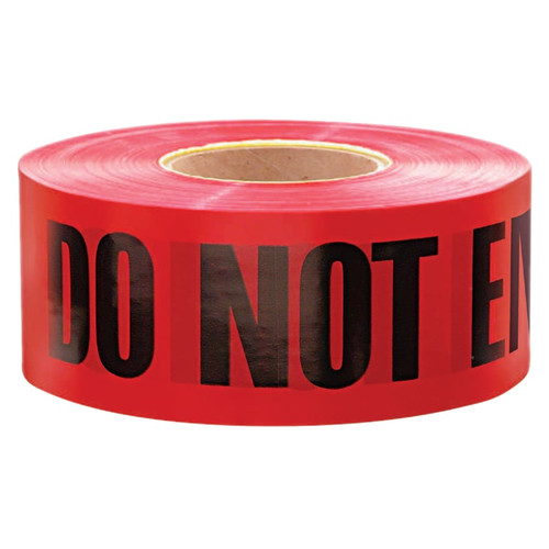 BUY SAFETY BARRICADE TAPE, 3 IN X 1,000 FT, DANGER DO NOT ENTER, RED now and SAVE!
