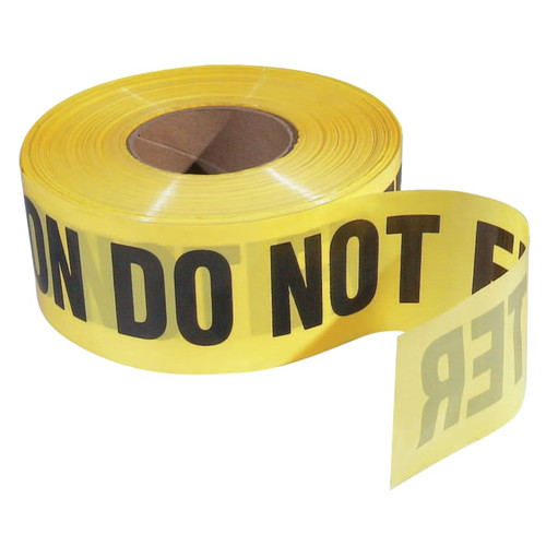 Buy SAFETY BARRICADE TAPE, 3 IN W X 1,000 FT L, CAUTION DO NOT ENTER, YELLOW now and SAVE!