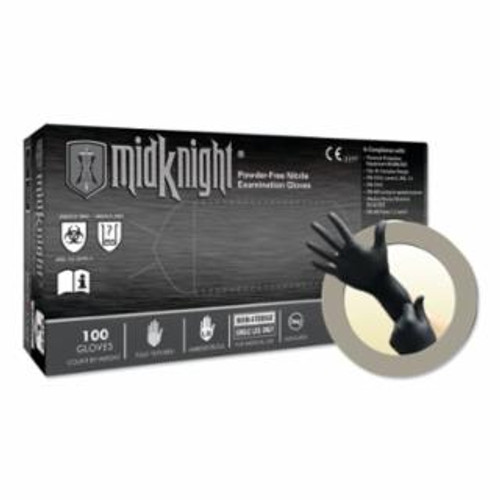 Buy MIDKNIGHT MK-296 DISPOSABLE NITRILE GLOVES, 4.7 MIL PALM, 5.5 MIL FINGERS, MEDIUM, BLACK now and SAVE!