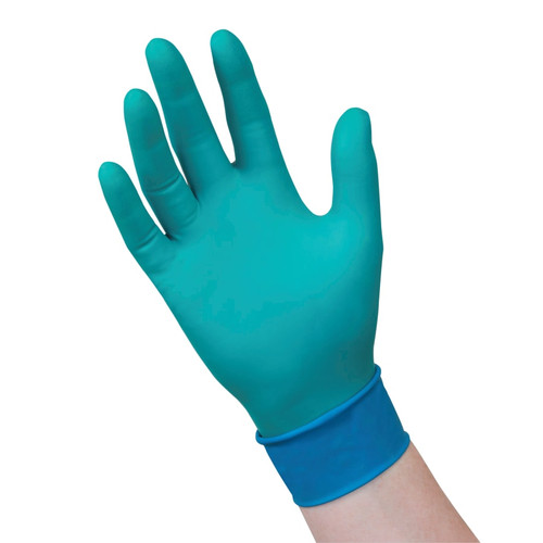 Buy CHEMICAL RESISTANT NITRILE/NEOPRENE DISPOSABLE GLOVES, 7.8 MIL PALM, LARGE, GREEN now and SAVE!