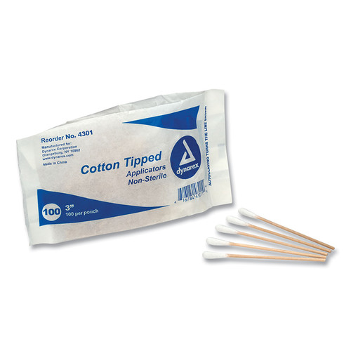 Buy COTTON TIPPED APPLICATOR, 3 IN, WOOD SHAFT, 100/BAG now and SAVE!