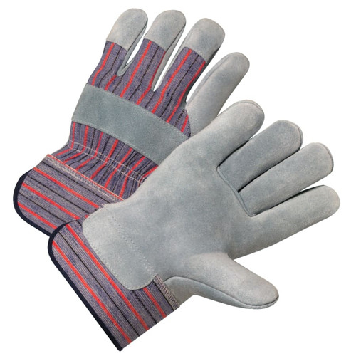 BUY COWHIDE LEATHER PALM GLOVES, LARGE, CANVAS, LEATHER, COWHIDE, PEARL GRAY now and SAVE!