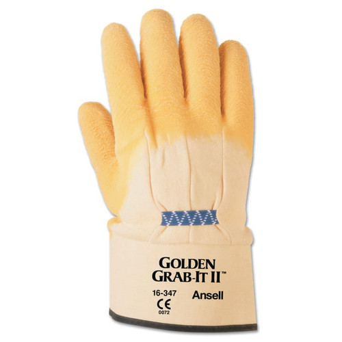 BUY GOLDEN GRAB-IT GLOVES, 10, GRAY/YELLOW, PALM COATED now and SAVE!