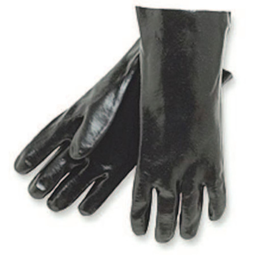 BUY ECONOMY DIPPED PVC GLOVES, LARGE 14 IN, BLACK now and SAVE!