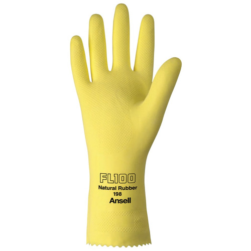 BUY UNSUPPORTED LATEX GLOVES, 10, NATURAL LATEX, FLOCK LINED, YELLOW now and SAVE!