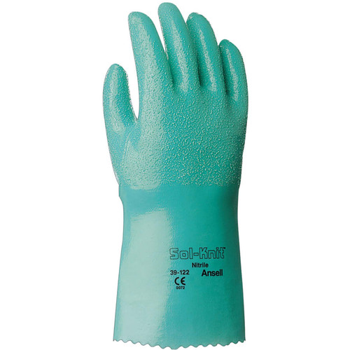 BUY ALPHATEC 39-122 12 IN REINFORCED NITRILE GLOVES, GAUNTLET CUFF, INTERLOCK KNIT COTTON LINED, SIZE 9, GREEN now and SAVE!