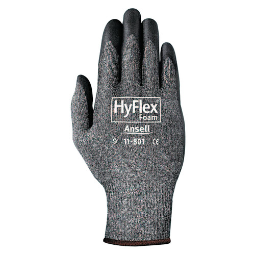 BUY HYFLEX 11-801 NITRILE FOAM PALM COATED GLOVES, SIZE 11, BLACK/DARK GRAY now and SAVE!