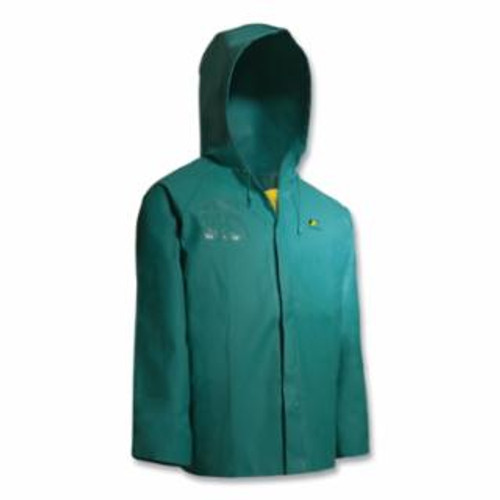 Buy CHEMTEX JACKET WITH HOOD, 2X-LARGE, PVC, GREEN now and SAVE!
