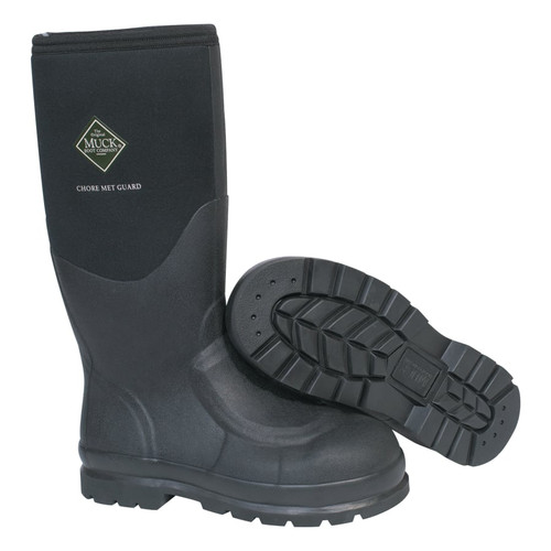 Buy CHORE MET GUARD BOOTS, SIZE 8, 16 IN H, RUBBER, BLACK now and SAVE!