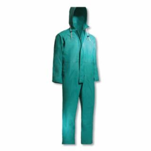 Buy CHEMTEX COVERALL WITH ATTACHED HOOD, CHEMICAL RESISTANT, GREEN, LARGE now and SAVE!