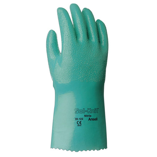 Buy ALPHATEC 39-124 14 IN REINFORCED NITRILE GLOVES, GUNTLET CUFF, INTERLOCK KNIT COTTON LINER, SIZE 8, GREEN now and SAVE!