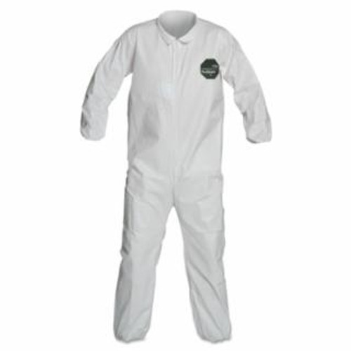 Buy PROSHIELD 50 COLLARED COVERALLS WITH ELASTIC WRISTS/ANKLES, WHITE, 3X-LARGE now and SAVE!