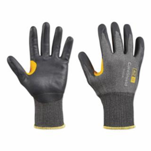 Buy CORESHIELD A2/B COATED CUT RESISTANT GLOVES, 7/S, HPPE GREY LINER, NITRILE MICRO-FOAM BLACK COATING, 18 GA now and SAVE!