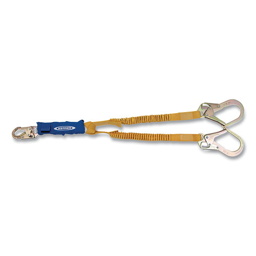 Buy 6 FT DECOIL STRETCH TWINLEG LANYARD, 310 LB, DOUBLE LOCKING SNAP HOOKS now and SAVE!
