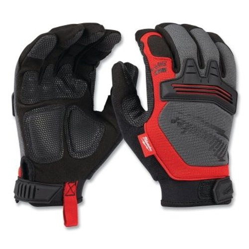 Buy DEMOLITION GLOVES, POLYESTER, LARGE, BLACK/RED now and SAVE!