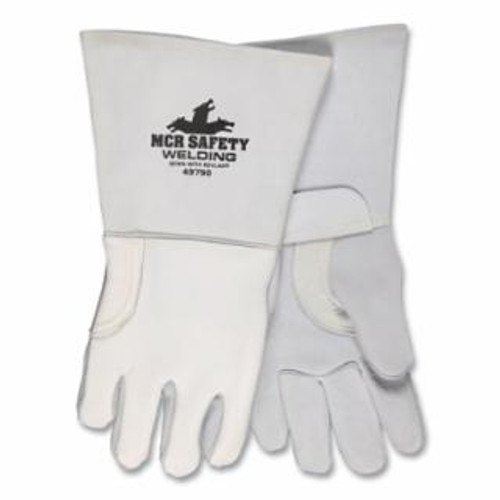 Buy ELKSKIN WELDING GLOVES, MEDIUM, PEARL GRAY, 5 IN GAUNTLET CUFF, FOAM LINED BACK now and SAVE!