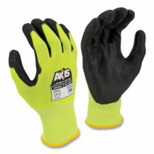 Buy AXIS CUT PROTECTION PU COATED GLOVE, LARGE, HI-VIS GREEN/BLACK now and SAVE!