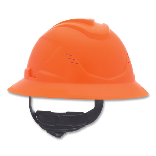 Buy V-GARD C1 HARD HAT, FAS-TRAC III 4 POINT RATCHET, VENTED, HI-VIZ ORANGE now and SAVE!