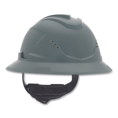 Buy V-GARD C1 HARD HAT, FAS-TRAC III 4 POINT RATCHET, VENTED, GRAY now and SAVE!