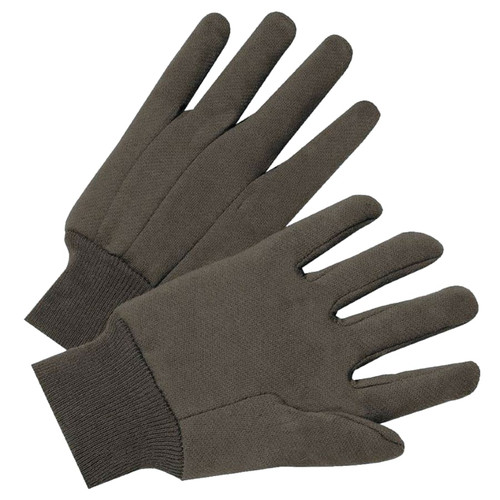 Buy JERSEY GLOVES, LADIES' LARGE, BROWN, COTTON now and SAVE!