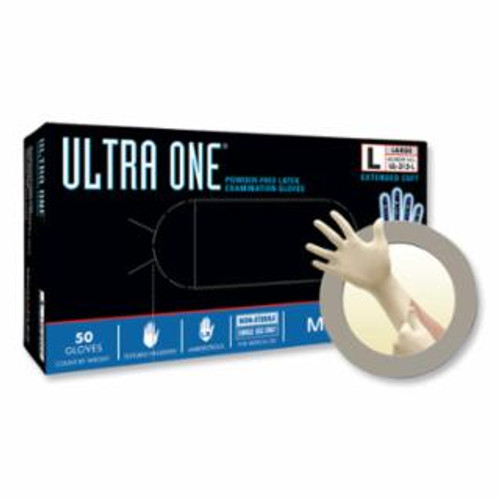 Buy ULTRA ONE EXAM GLOVES WITH EXTENDED CUFFS, 9.8 MIL, LARGE, NATURAL now and SAVE!