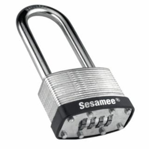 Buy SESAMEE  KEYLESS PADLOCK, 5/16 IN DIAMETER, 2-1/4 IN L X 1 IN W, BRASS now and SAVE!