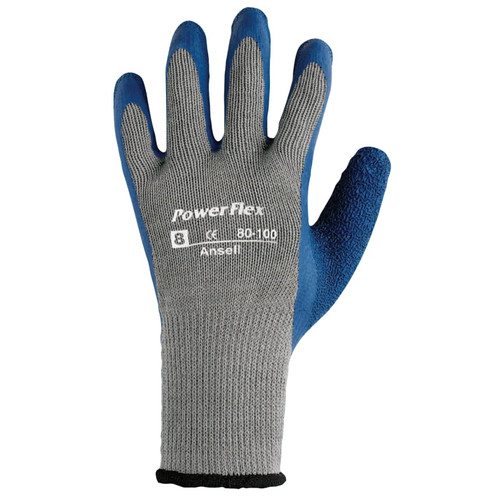 BUY POWERFLEX GLOVES, SIZE 8, BLUE/GRAY now and SAVE!