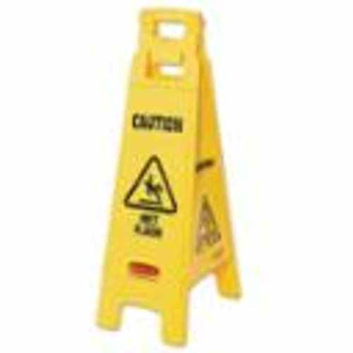 BUY FLOOR SAFETY SIGN, CAUTION WET FLOOR, YELLOW, 26 IN L X 11 IN W now and SAVE!