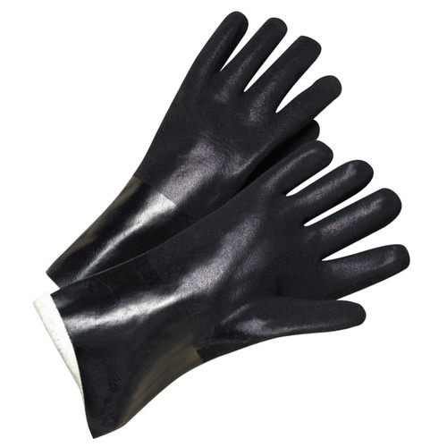 BUY PVC-COATED JERSEY-LINED GLOVES, ROUGH GRIP, 12 IN, LARGE, BLACK now and SAVE!