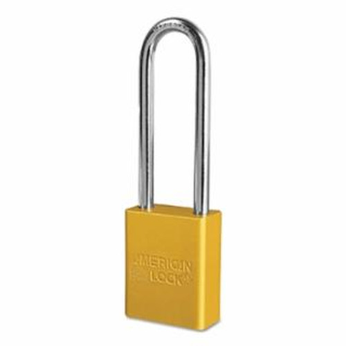Buy SOLID ALUMINUM PADLOCKS, 1/4 IN DIA, 3 IN L X 3/4 IN W, YELLOW now and SAVE!