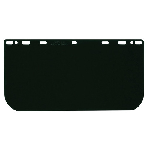 Buy UNIVERSAL FACESHIELD, POLYCARBONATE, DARK GREEN, 16 IN L, 8 IN H now and SAVE!